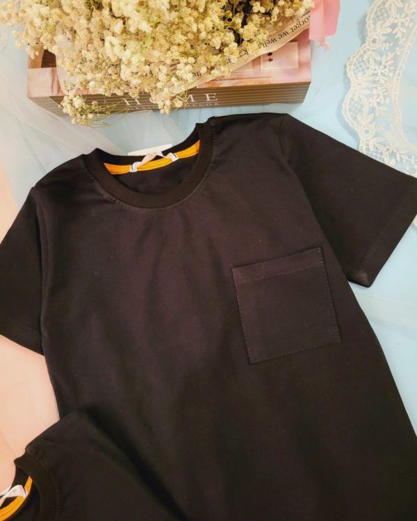 تیشرت مشکی تک جیب